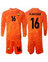 Frankrike Mike Maignan #16 Keeper Bortedraktsett Barn EM 2024 Lange ermer (+ bukser)